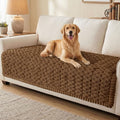 Smiry Non Slip Couch Covers for Dogs, Scratch Resistant Pet Sofa Protector | Machine Washable Soft Fuzzy Thick Furniture Cover for Sofa Loveseat Sectional Large Dogs, Chocolate, 43" x 63" by Smiry