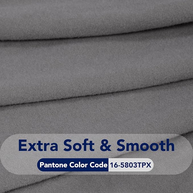 PureFit Stretc Recliner Chair Covers Fleece Soft Couch Covers for Sofa | Light Gray 4-Pieces Recliner Slipcover Pocket Couch Protector, Fleece Sofa Cover Washable with Non Slip Elastic Bottom - Image 5