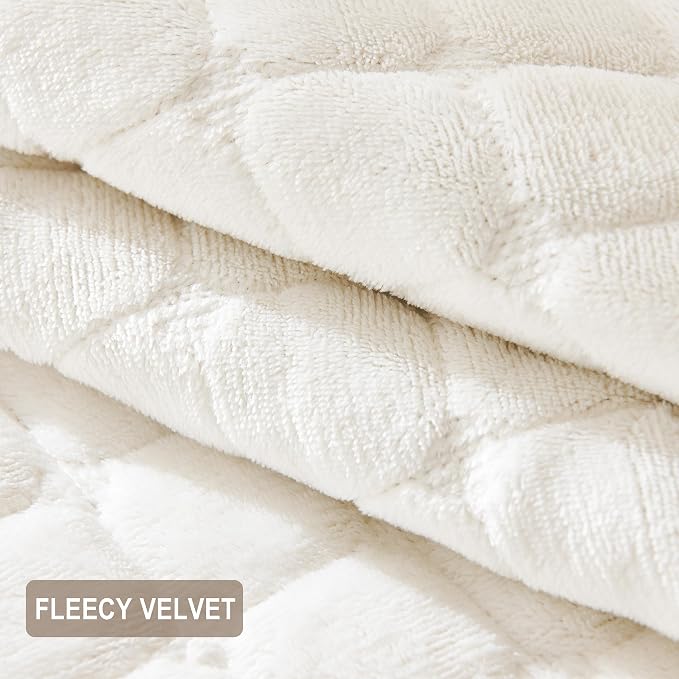 Couch Cover for Dogs,Velvet Non-Slip Couch Covers for Sofa Washable | Sofa Slipcovers for 2 Cushion Couch, Furniture Protector for Pet, L Shaped Sectional Couch Cover White, 36"X47" (Only 1 Pcs) - Image 8