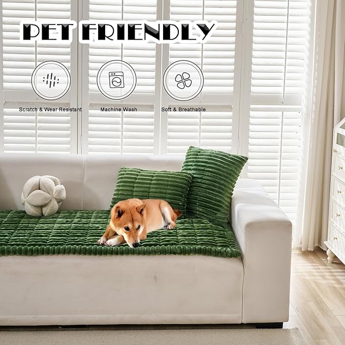 ZQFFB Couch Cover for Dogs Washable Non-Slip Pet Friendly Sofa Protector | Multiple Sizes Dog Blanket Fit Sectional Sofas & Loveseats, Prevents Pet Hair, Scratches & Stains - Image 2