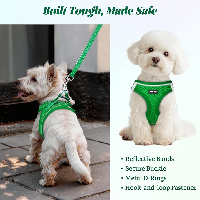 No Pull Dog Puppy Harness and Leash Set Reflective Mesh Vest Medium - Image 5