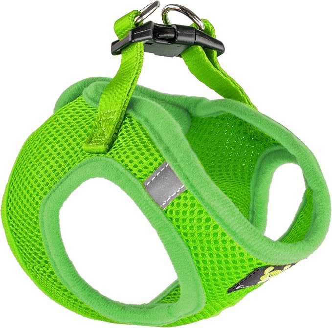 EcoBark Teacup Dog Harness, Luxury Soft Step in Dog Vest, Green, XXXS | Reflective Mini Body Halter Vest for Puppy & Tiny Dogs Under 5 lbs, No Choke Breathable Mesh, Luxury Soft Dog Harnesses - Image 4