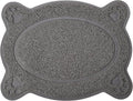 Bulk Buys Cat Litter Box Mat, Soft PVC Coil Mesh Litter Trapping Mat, Helps Control Scatter and Mess, Non-Slip Backing, Easy to Shake, Vacuum or Rinse Clean, 23 x 17 Inch, Gray Paw Design by Bulkbuys