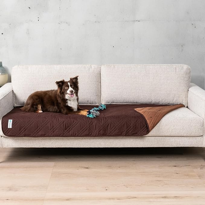 PetAmi Waterproof Couch Cover for Dog Nonslip Bed Sofa Blanket, 30x70 Brown by PetAmi