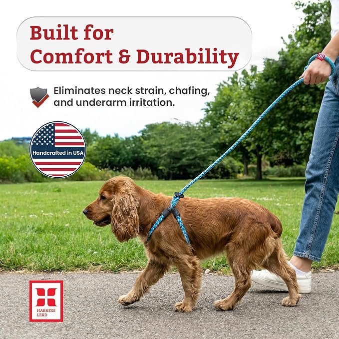 Harness Lead No Pull Dog Harness and Leash Set, Anti Pull Dog Harness, One-Piece Cushioned Rope Safely Prevents Escaping and Pulling (Extra Large, Black Reflective) - Image 4