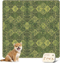 nunubaby Washable Pee Pads for Dogs, Stylish, Non-Slip and Leak-Proof Pee Pads. Reusable Potty Pads for Dogs for Crates and Floors.(Green/Multi,36" x36" ) by Nunubaby