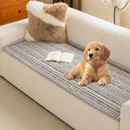 MYSKY HOME Couch Cover for Dogs, Non-Slip Sofa Cover, Light Grey, 27.6x59in | Couch Covers for Sofa, Sofa Cover for Pets Washable, Soft & Thick Sofa Slipcovers, Love Seat Couch Cover, Furniture Protector by MYSKYHOME