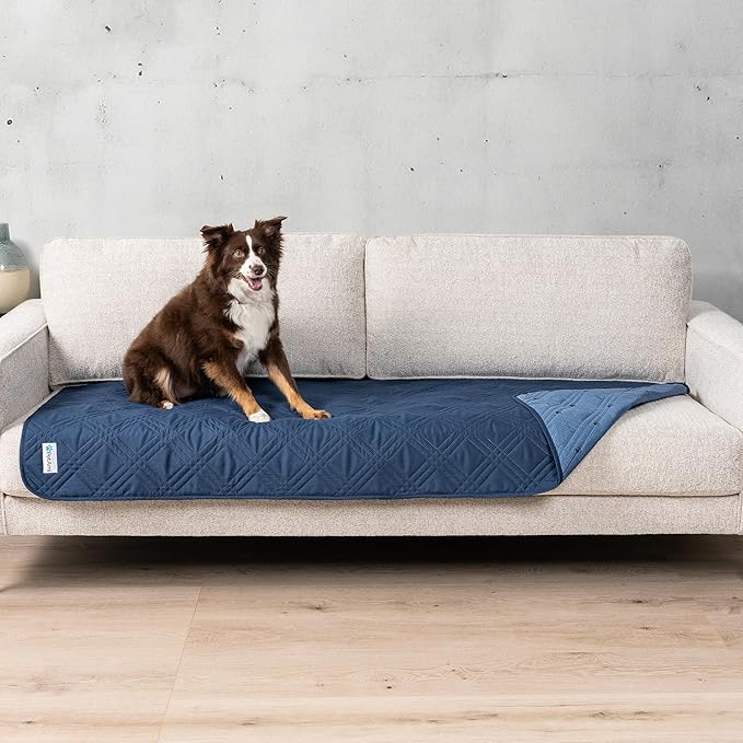 PetAmi Waterproof Couch Cover for Dog Non-Slip Bed Sofa Blanket, 30x70 Blue by PetAmi