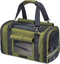 Soft-Sided Cat Carrier for Anxious Cats, Privacy Flaps 17x9.5x10.5in | 1680D Nylon, Metal Hardware, Reinforced Resin Mesh, Locking Zippers & Anti-Sag Base for Vet, Car and Under-Seat Air Travel. by Unknown