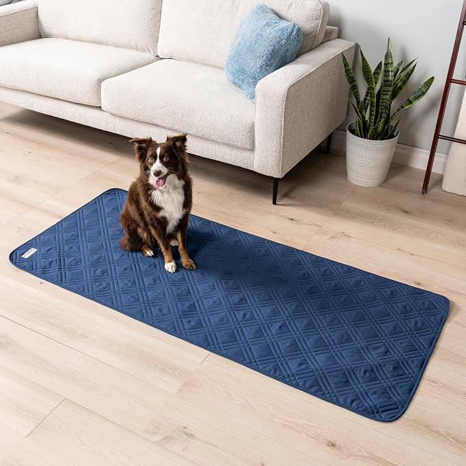 PetAmi Waterproof Couch Cover for Dog Non-Slip Bed Sofa Blanket, 30x70 Blue - Image 2