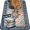 Hompet Cat Litter Mat 4 Pack, 18x28 Machine Washable Trapping Mats for Cats, Super Absorbent & Urine-Proof Cat Litter Box Mat for Floor, Waterproof & Non Slip Kitty Litter Rug by Hompet