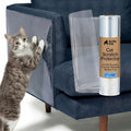 GORILLA GRIP No Pin Cat Scratch Furniture Protector, Puncture Resistant Heavy Duty Adhesive Couch Guard, Transparent Anti-Scratch Clawing Deterrent Cover for Sofa, Flexible Cut to Fit Roll, 17" x 96" by Unknown