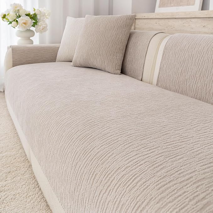 Waterproof Couch Cover for Dogs,Nonslip Sofa Cover for L Shaped Sofa,Washable Furniture Protector Pet Friendly(Coffee,36"x70") by Buzyset