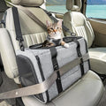 PETSFIT Cat Carrier Soft with Patented Safety Buckles,Safe for Car Travel | Lockable Zippers, Safety Tether, Escape-Resistant Pet Carrier for Vet Visits, Airline Approved Under-Seat, Up to 12 lbs by Petsfit