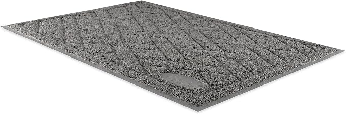 Pawkin Cat Litter Mat, Patented Design with Litter Lock Mesh, Extra Large, Durable, Easy to Clean, Soft, Fits Under Litter Box, Litter Free Floors, Gray - Image 7