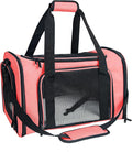 Soft Sided Carrier for Small Medium Cats Dogs,Removable Pad Collapsible Travel Pet Carrier Large Watermelon by NextFri