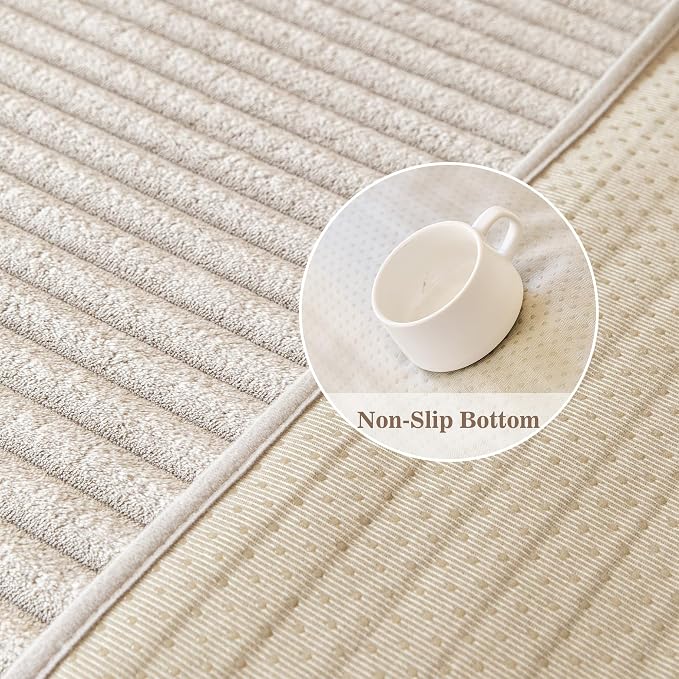 MYSKY HOME 100% Waterproof Couch Cover, Couch Covers for Dogs Washable, Non Slip Couch Covers for 3 Cushion Sofa Pet Friendly, Sofa Covers Washable Slipcover Dog Couch Cover Protector, Oat, 35"x82.7" - Image 5
