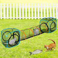 Cat Play Tunnel + Cube(with Three Ways) for Indoor and Outdoor, Cat Playpen, Play Enclosures, Collapsible Cube, Tunnel, Easy to Connect with Tent 2 Cubes + Run Tunnel by ITENT