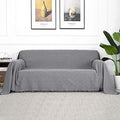 MYSKY HOME Couch Cover Sofa Covers for 3 Cushion Couch Sofa Protector Sectional Sofa Couch Cover for Pets Sofa Throws Living Room Geometrical Sofa Slipcovers for Dogs (XX-Large, 91" x 134", Grey) by MYSKYHOME