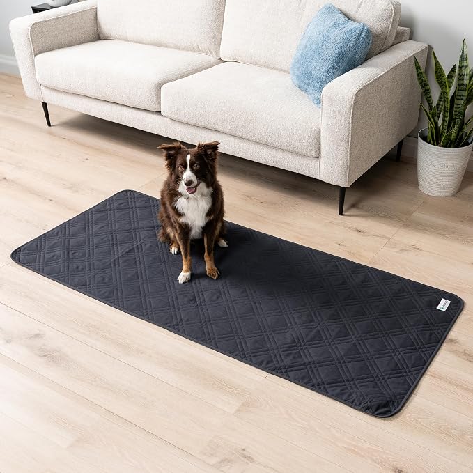 PetAmi Waterproof Couch Cover for Dog Non-Slip Bed Sofa Blanket, 30x70 Gray | Leakproof Furniture Protector for Pet Cat, Machine Washable Pee Proof Mat for Chair Car Seat, Durable & Anti Slip Backing - Image 2