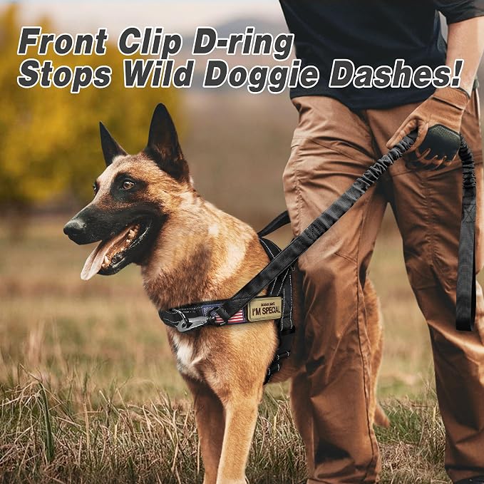Forestpaw No Pull Dog Harness with Large Handle,Comfortable,M,Black | Adjustable Fits Chest 23-28",28-50 lbs,Slip On,Quick Release Buckle,Easy Control,Soft Padded,for Medium Dogs Walking Training - Image 2