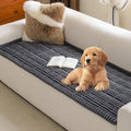 MYSKY HOME Couch Covers for Dogs, Washable Sofa Cover, Grey, 27.6"x82.7" | Couch Covers for Sofa, Non Slip Sofa Cover, L Shaped Sectional Couch Cover, Sofa Covers for Pets Washable, Leather Slipcover by MYSKYHOME