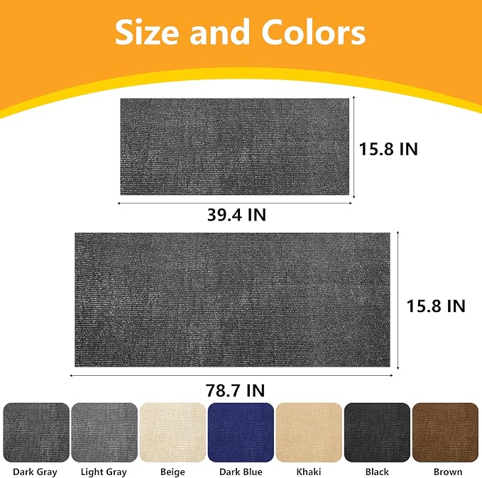 Cat Scratch Pad for Wall, Scratch Furniture Protector(78.7”×15.8”) | Cuttable and Adhesive Cat Scratching Mat, Fun Interactive Scratcher (Dark Gray) - Image 2