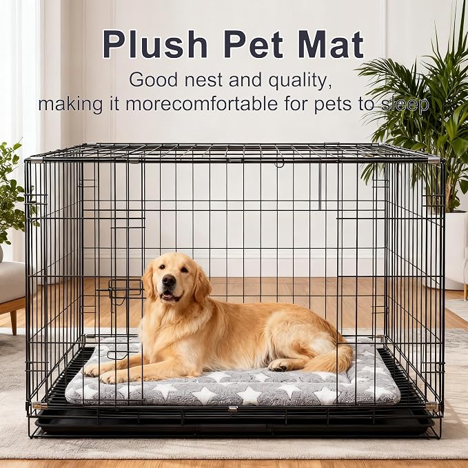 pobopobo Dog Bed Mat, Reversible Crate Pads for Small/Medium/Large Dogs & Cats Sleeping, Portable & Soft, Dog Beds Crate Pad - Machine Washable Mat Bed Kennel Mat Cat Bed - Image 5