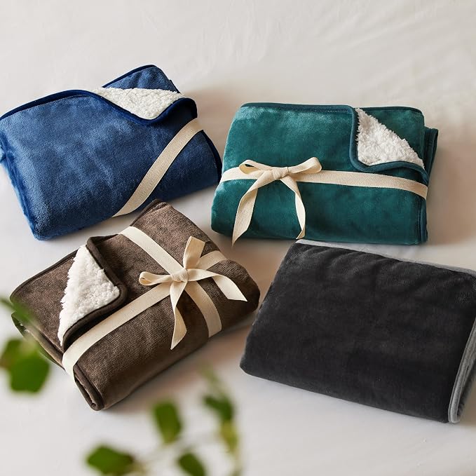 Bedsure Waterproof Dog Blankets for Small Dogs Soft Cat Blanket Warm,25X35 | Washable Plush Sherpa Fleece Puppy Blanket for Couch Protector, Reversible Cozy Calming Throw for Pet Indoor,Blue - Image 8