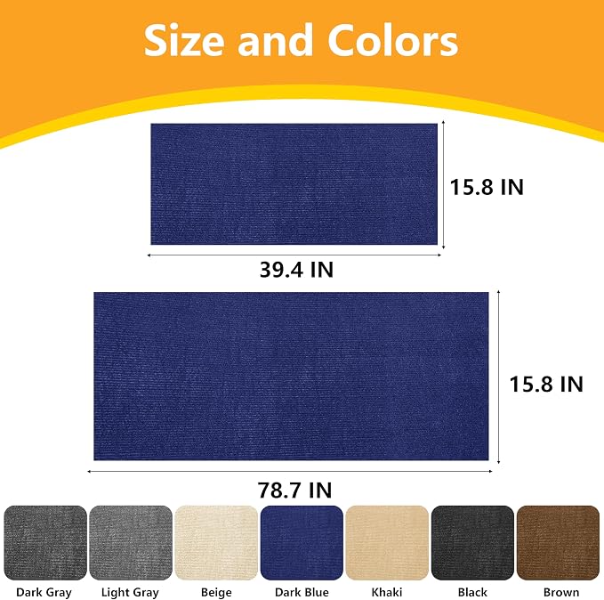 Cat Scratch Pad for Wall, Scratch Furniture Protector(78.7”×15.8”) | Cuttable and Adhesive Cat Scratching Mat, Fun Interactive Scratcher (Dark Blue) - Image 2