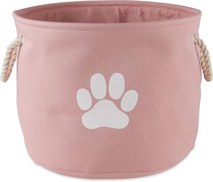 Bone Dry Pet Storage Collection Collapsible Bin, Rose, Medium Round by BoneDry