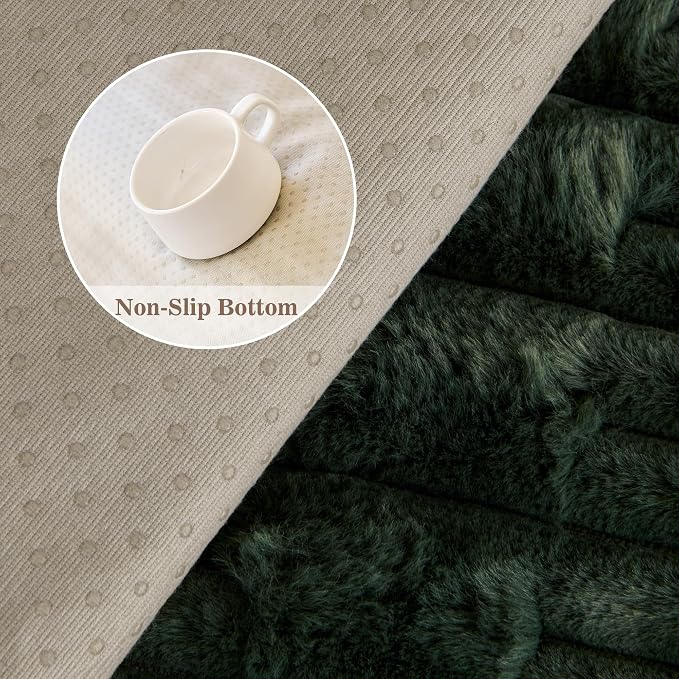 MYSKY HOME Couch Cover for Dogs, Plush Soft Sofa Cover Washable, Couch Covers for 2 Cushion Sofa Pet Friendly, Waterproof Non-Slip Durable Sofa Slipcover Furniture Protector, Moss Green, 35"x63" - Image 5