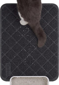 Conlun PVC Cat Litter Mat 24" x 15" Inch Black, Non-Slip, Less Waste Cat Litter Box Mat, Soft on Kitty’s Paws, Urine Waterproof by Conlun