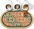 Cat Litter Mat,40"x30" High Density PVC Litter Trapping Mat, Non-Slip, Waterproof & Urine-Proof Litters Catcher Mats, Keep Floor Clean, Soft on Kitten Paws, Cat Essentials Brown-Green by Yigerlee