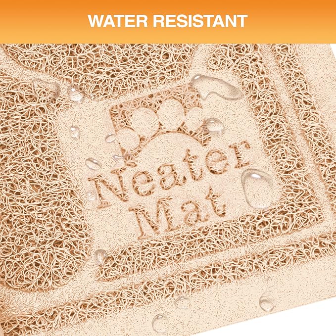 Neater Pets Neater Mat Cat Litter Mat, Thick & Durable Cat Mat for Litter Box, Trapper Pad Catches Mess to Protect Indoor Floors, Soft on Kitty Paws, Anti-Skid Grip Backing, Easy to Clean, Beige - Image 7