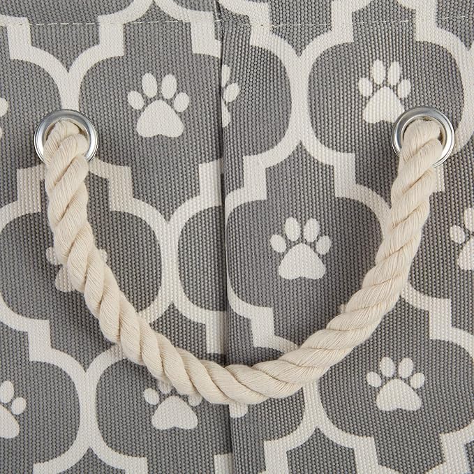 Bone Dry Pet Storage Collection Lattice Paw Print, Medium Rectangle, Gray (Pack of 2) - Image 4