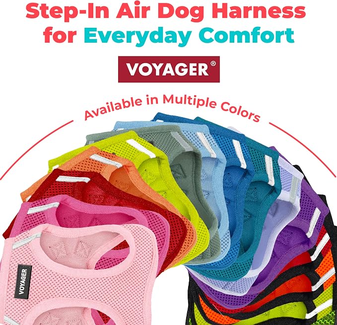 Voyager Step-in Air Dog Vest Harness - Blue/Black Trim, XX-Small | 12 - 13.5" in Chest, Reflective Bands, All Weather Breathable Air Mesh, Cats Compatible, Lightweight, Fast Drying - Image 8