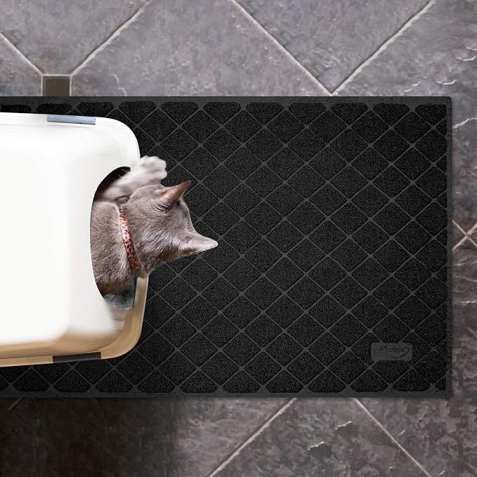 Niubya Premium Cat Litter Mat, 47" Long x 35" Wide, Extra Large Size, Waterproof and Non-Slip Design, Gentle on Paws, Easy to Clean - Image 2