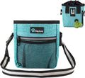 PetAmi Dog Treat Pouch | Dog Training Pouch Bag with Waist Shoulder Strap, Poop Bag Dispenser | Treat Training Bag for Treats, Kibbles, Pet Toys | 3 Ways to Wear (Turquoise) | No bowl included by PetAmi