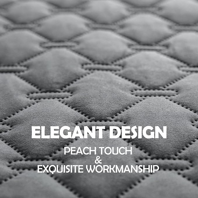 gogobunny Waterproof Dog Blankets for Large Dogs, Pet Bed Cover Breathable | Washable Pee Pads, Quilted Throw Blanket, Furniture Protector for Couch Sofa Bed Car, 82x82 Inch Dark/Light Grey - Image 2