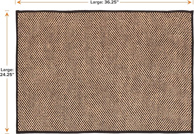 Neater Pets Jute Cat Litter Trapping Mat - Catches Spilled Litter Mess from Kitty Litter Box to Protect Floors, Soft on Cats Paws, Anti-Skid Backing, Easy to Clean, Checkered, 24" x 36" - Image 2