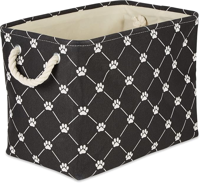 Bone Dry Pet Storage Paw & Bone Trellis, Large Rectangle 17.5x12x15, Black by BoneDry