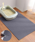 Cooyes Cat Litter Mat - Cut to Fit Any Place, 23"x17" Litter Trapping Mat for Litter Box, Easy to Clean, Waterproof & Non-Slip Kitty Pad, Scatter Control to Protect The Floor (Grey) by Cooyes