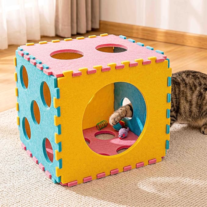 41 Pcs Interactive Cat Toys for Indoor Cats, Kitten Toys with Soft Pillow, Catnip Toys, Chew Rope, Feather Wand, Springs and Balls for Indoor Kittens - Image 3