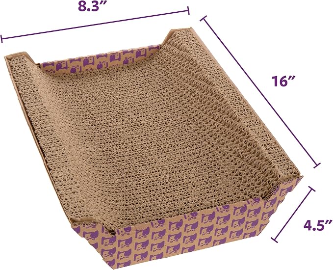 SmartyKat Super Scratcher Chaise Corrugated Cat Scratcher,Catnip Infusion Technology - Brown,One Size,(Pack of 6) - Image 2