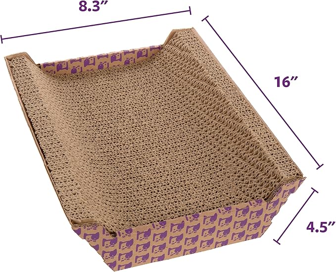 SmartyKat Super Scratcher Chaise Corrugated Cat Scratcher, Catnip Infusion Technology - Brown, One Size - Image 2