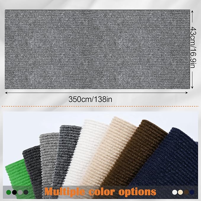 Cat Scratch Furniture Protector - 138" x 17" Trimmable Self-Adhesive Cats Claws Scratch Pads, DIY Cat Climbing Couch Protector for Scratch Post Cat Tree Replacement Indoor (Light Gray) - Image 2