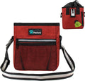 PetAmi Dog Treat Pouch, Pet Treat Pouch for Training, Dog Walking Bag Holder for Kibbles, Pet Food Toy, Dog Trainer Essentials Supplies, Poop Bag Dispenser, 3 Ways to Wear (Red) by PetAmi