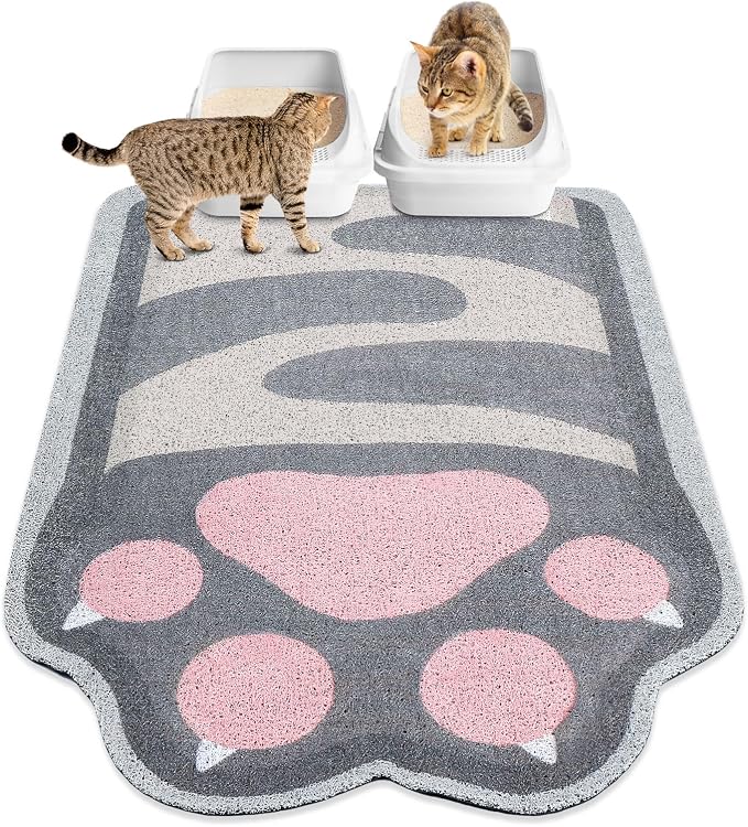 Unicorn Catcher Large Cat Litter Mat, 40"x30" Litter Trapping Mat | Kitty Litter Mat With Soft PVC Loop Mesh And Non-Slip Backing For Easy-Clean Floor Protection And Home Decor by UnicornCatcher