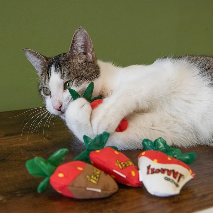 Yeowww!, Strawberries Catnip Cat Toy, 3 Count - Image 4